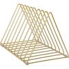 Martha Stewart Ryder Gold Mesh Metal 9 Slot Triangle Magazine File Holder, Desktop Organizer Sorter