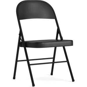 Flash Furniture 4 Pack HERCULES Series Double Braced Red Metal Folding Chair(Black)