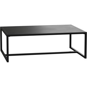 Flash Furniture Brock Commercial Grade Steel Modern Patio Coffee Table, Rectangular Outdoor Coffee Table with Textured Top and Square Leg Frame, Black