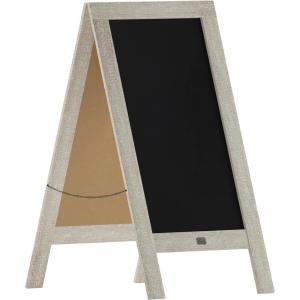 Flash Furniture Canterbury Magnetic Chalkboard Sign Set – Whitewashed Wood Frame – 48″ x 24″ – Indoor/Outdoor – Includes 8 Chalk Markers, 10 Stencils, 2 Magnets(Weathered Brown)