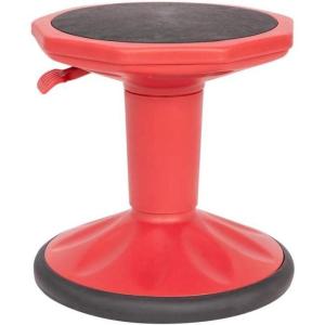 Flash Furniture Carter Adjustable Height Kids Active Stool – Flexible Gray Stool for Classroom and Home – Non-Skid Bottom – Rubberized Seat – 14″ – 18″ Seat Height(Red)