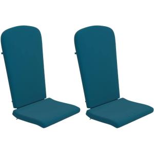 Flash Furniture Charlestown Set of 2 Adirondack Chair Cushions – Cream Fabric Cushions – 2″ Thick Padding – Indoor/Outdoor – Patio Chair Replacement Cushions(Teal)