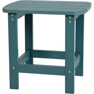 Flash Furniture Charlestown Tiered Commercial Poly Resin Adirondack Side Table – Lime Green – All-Weather – Indoor/Outdoor(Sea Foam)
