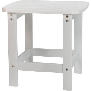 Flash Furniture Charlestown Tiered Commercial Poly Resin Adirondack Side Table – Lime Green – All-Weather – Indoor/Outdoor(White)