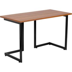 Flash Furniture Cherry Computer Desk with Black Metal Frame