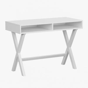 Flash Furniture Darla Computer Desk – Black Home Office Desk with Storage Drawer – 42″ Long Writing Desk for Bedroom(White)