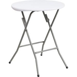 Flash Furniture Elon 2′ Round All-Occasion Plastic Folding Event Table, Folding Banquet Table for Indoor/Outdoor Events, White(2 ft)
