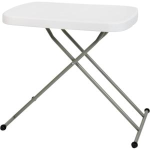 Flash Furniture Elon Folding Table – Granite White – Height Adjustable – 26 Inch – TV Tray – Commercial Grade Laptop Table(26″)