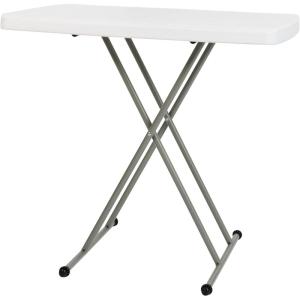 Flash Furniture Elon Folding Table – Granite White – Height Adjustable – 26 Inch – TV Tray – Commercial Grade Laptop Table(30″)
