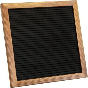 Flash Furniture Gracie Felt Letter Board with Wooden Frame, 389 PP Letters Including Numbers, Symbols and Icons, Canvas Carrying Case, 10×10, Torched Wood/Black Felt