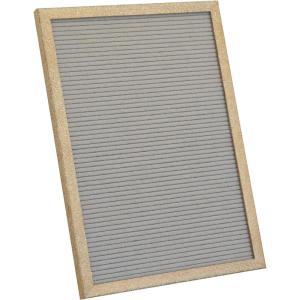 Flash Furniture Gracie Felt Letter Board with Wooden Frame, 389 PP Letters Including Numbers, Symbols and Icons, Canvas Carrying Case, 12×17, Weathered Wood/Gray Felt