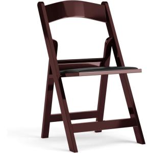 Flash Furniture Hercules Series Folding Chair – White Resin – Set of 4 800LB Weight Capacity Comfortable Event Chair – Light Weight Folding Chair(Red Mahogany)