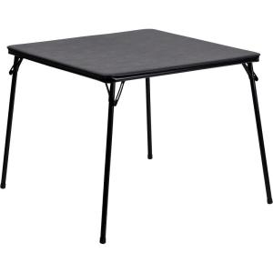 Flash Furniture Madison 5-Piece Folding Card Table and Chairs Set, Portable Event Table and Chairs Set for Indoor and Outdoor Gatherings, Gray(Black)