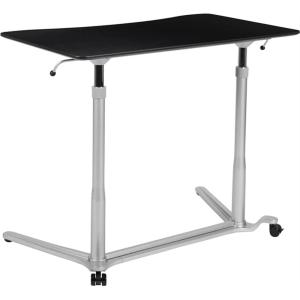 Flash Furniture Merritt Sit-Down, Stand-Up Black Computer Ergonomic Desk with 37.375″W Top (Adjustable Range 29″ – 40.75″)(Black)