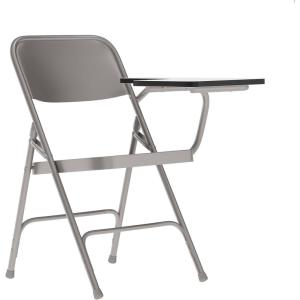Flash Furniture Ralph Premium Steel Folding Chair with Left Handed Tablet Arm(Set of 1)