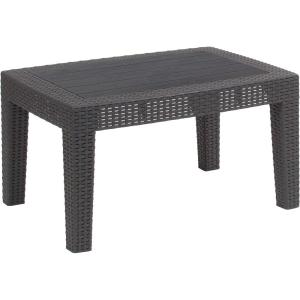 Flash Furniture Seneca Dark Gray Faux Rattan Coffee Table