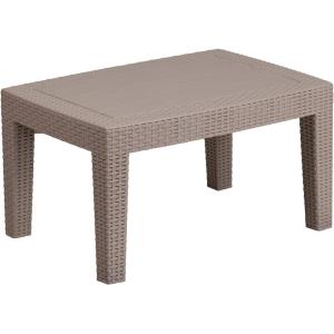 Flash Furniture Seneca Light Gray Faux Rattan Coffee Table