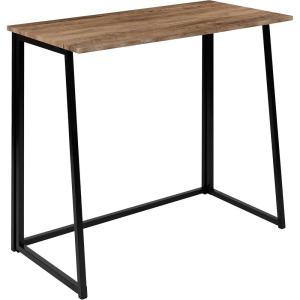 Flash Furniture Walker Small Rustic Natural Home Office Folding Computer Desk – 36″(Set of 1)