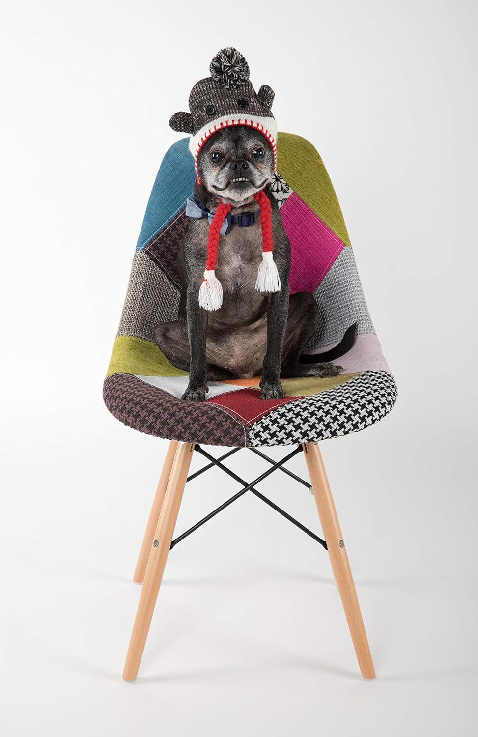 imageFlash Furniture 2 Pack Elon Series Milan Patchwork Fabric Chair with Wooden LegsMilan Patchwork