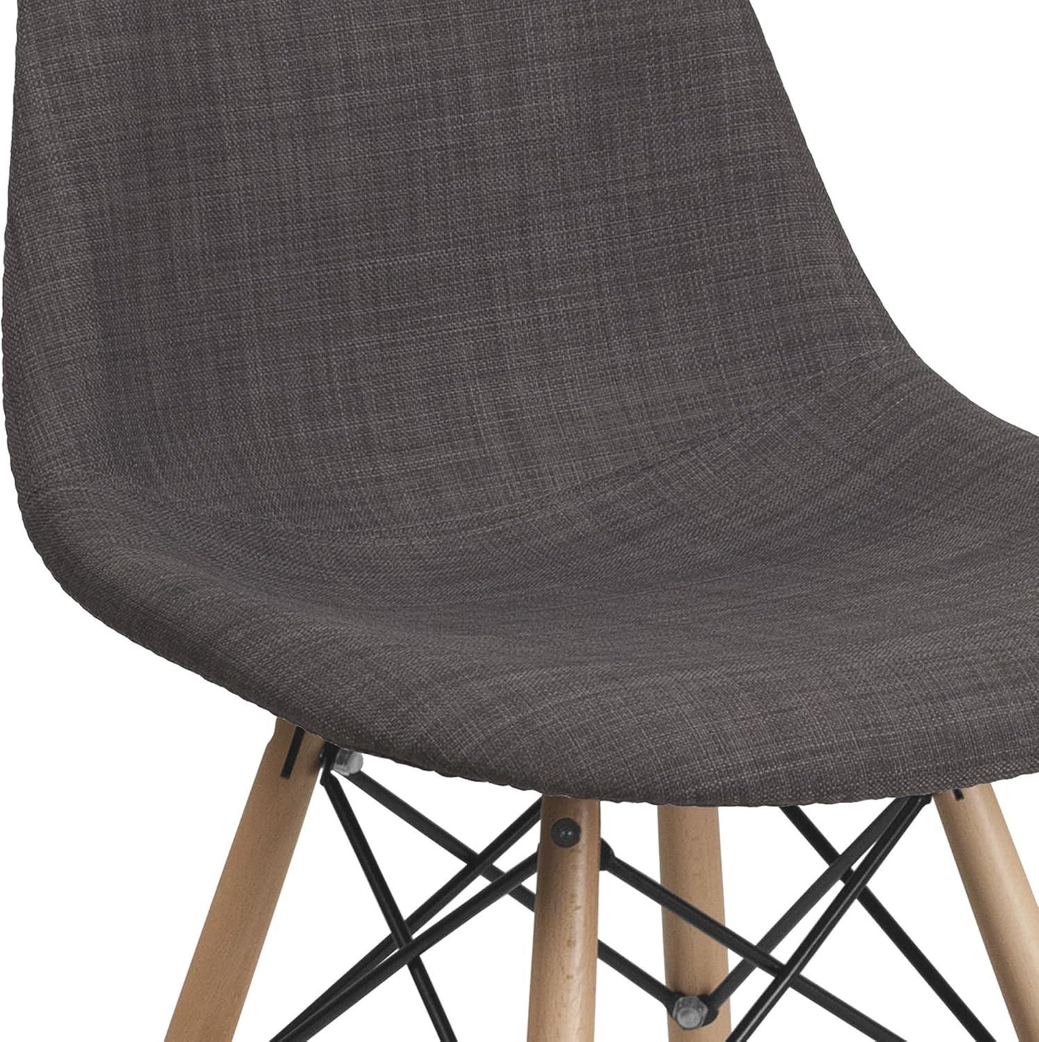 imageFlash Furniture 2 Pack Elon Series Milan Patchwork Fabric Chair with Wooden LegsSiena Gray