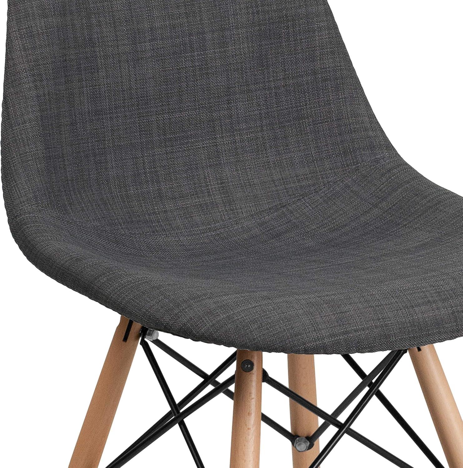 imageFlash Furniture 2 Pack Elon Series Milan Patchwork Fabric Chair with Wooden LegsSiena Gray
