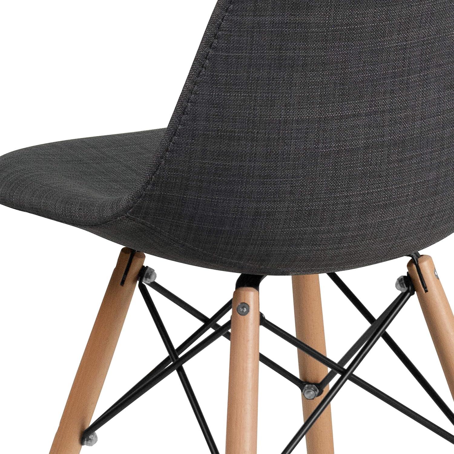 imageFlash Furniture 2 Pack Elon Series Milan Patchwork Fabric Chair with Wooden LegsSiena Gray