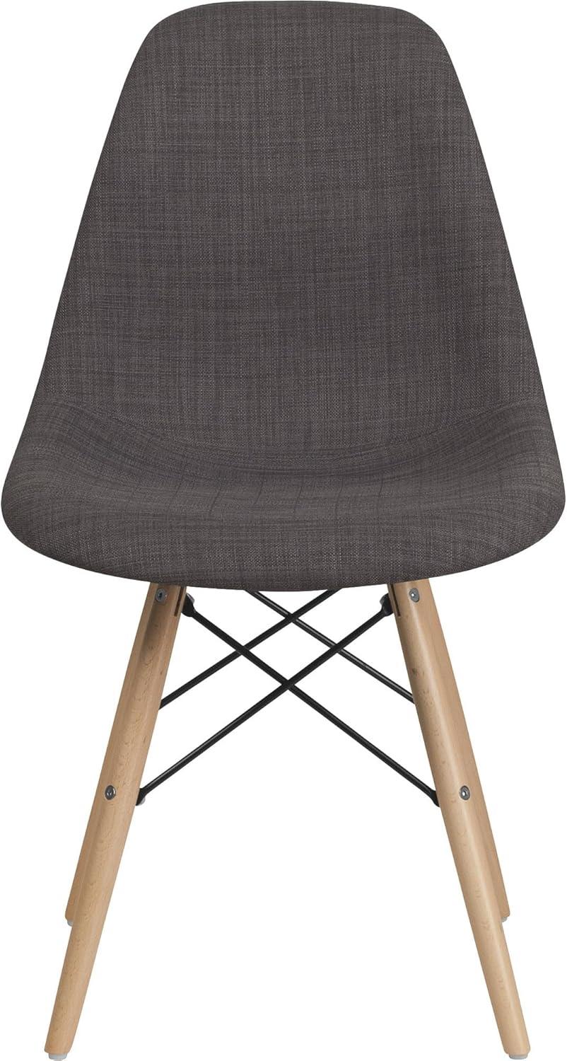 imageFlash Furniture 2 Pack Elon Series Milan Patchwork Fabric Chair with Wooden LegsSiena Gray