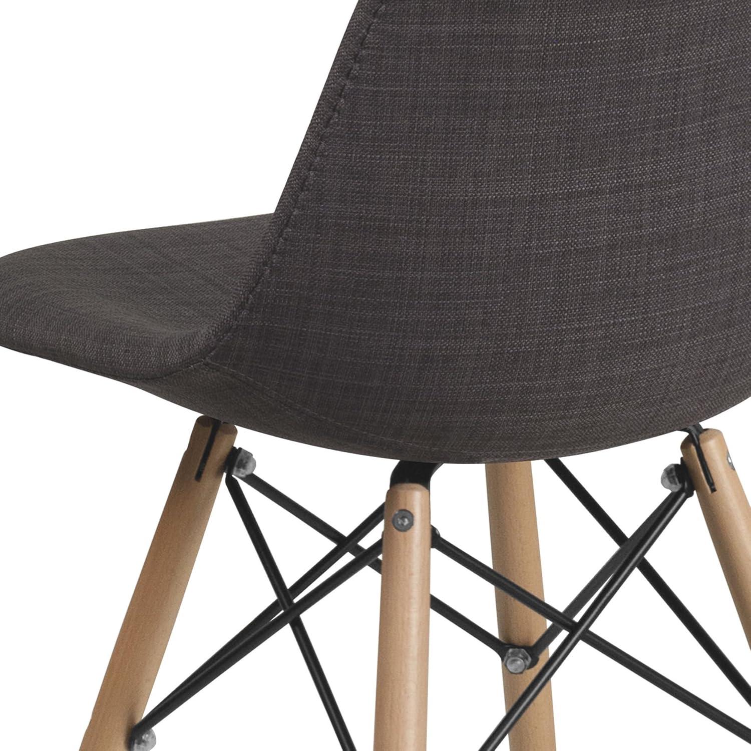 imageFlash Furniture 2 Pack Elon Series Milan Patchwork Fabric Chair with Wooden LegsSiena Gray
