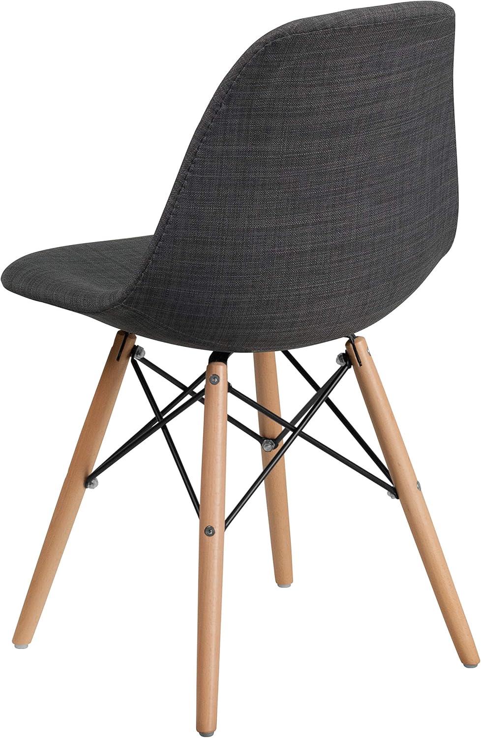 imageFlash Furniture 2 Pack Elon Series Milan Patchwork Fabric Chair with Wooden LegsSiena Gray