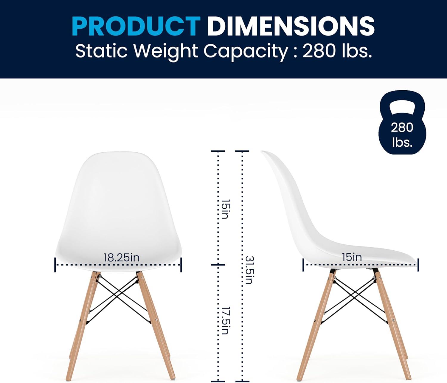 imageFlash Furniture 2 Pack Elon Series Moss Gray Plastic Chair with Wooden Legs for Versatile Kitchen Dining Room Living Room Library or Desk UseWhite
