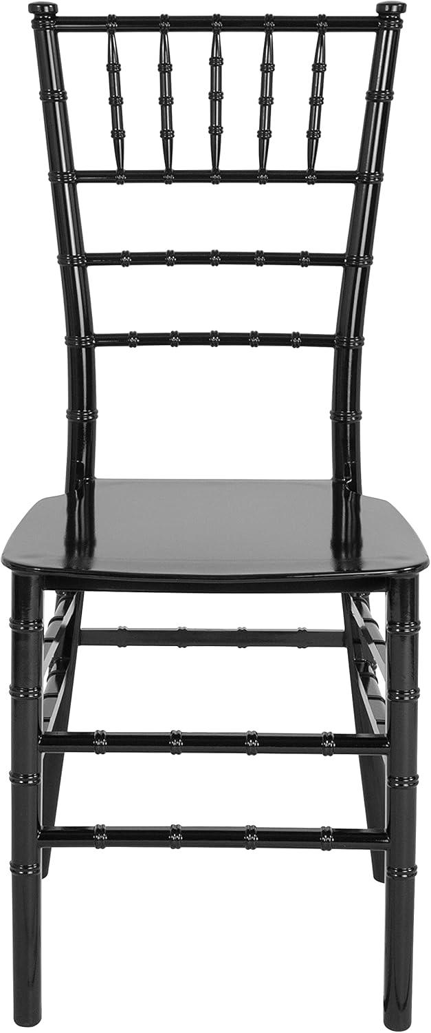 imageFlash Furniture 2 Pack HERCULES Series Gold Resin Stacking Chiavari ChairBlack