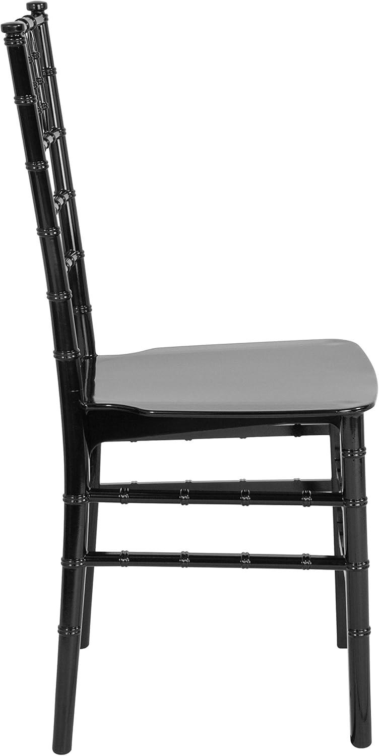imageFlash Furniture 2 Pack HERCULES Series Gold Resin Stacking Chiavari ChairBlack