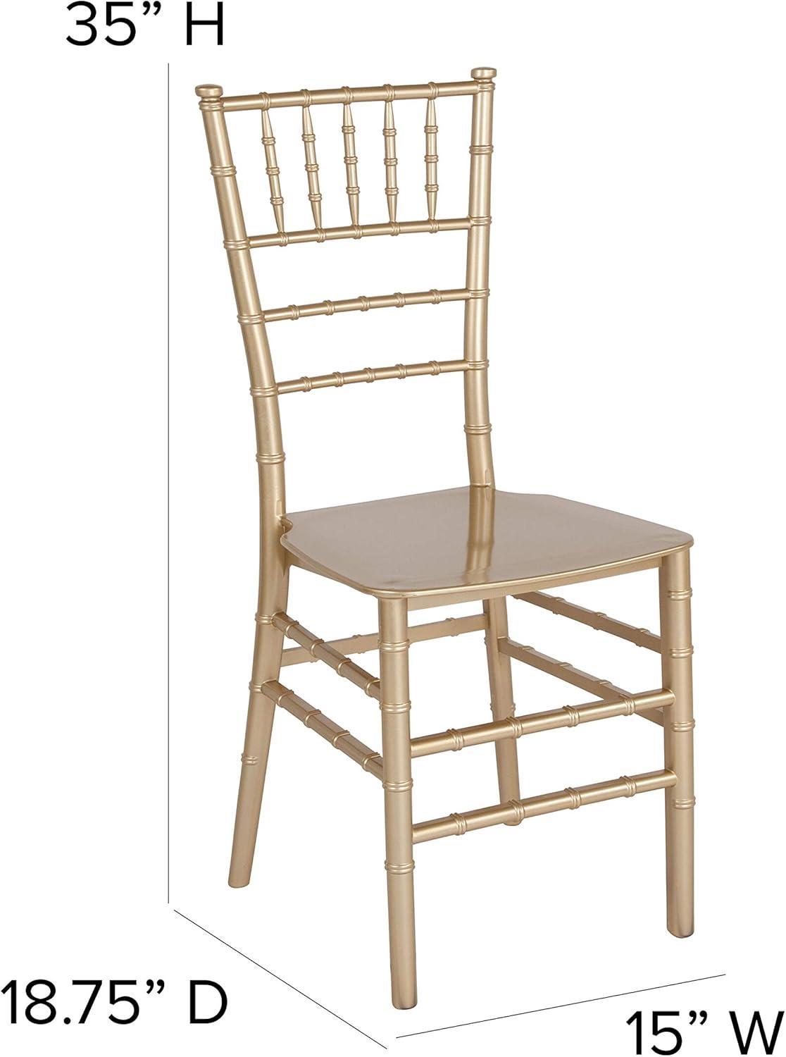 imageFlash Furniture 2 Pack HERCULES Series Gold Resin Stacking Chiavari ChairGold