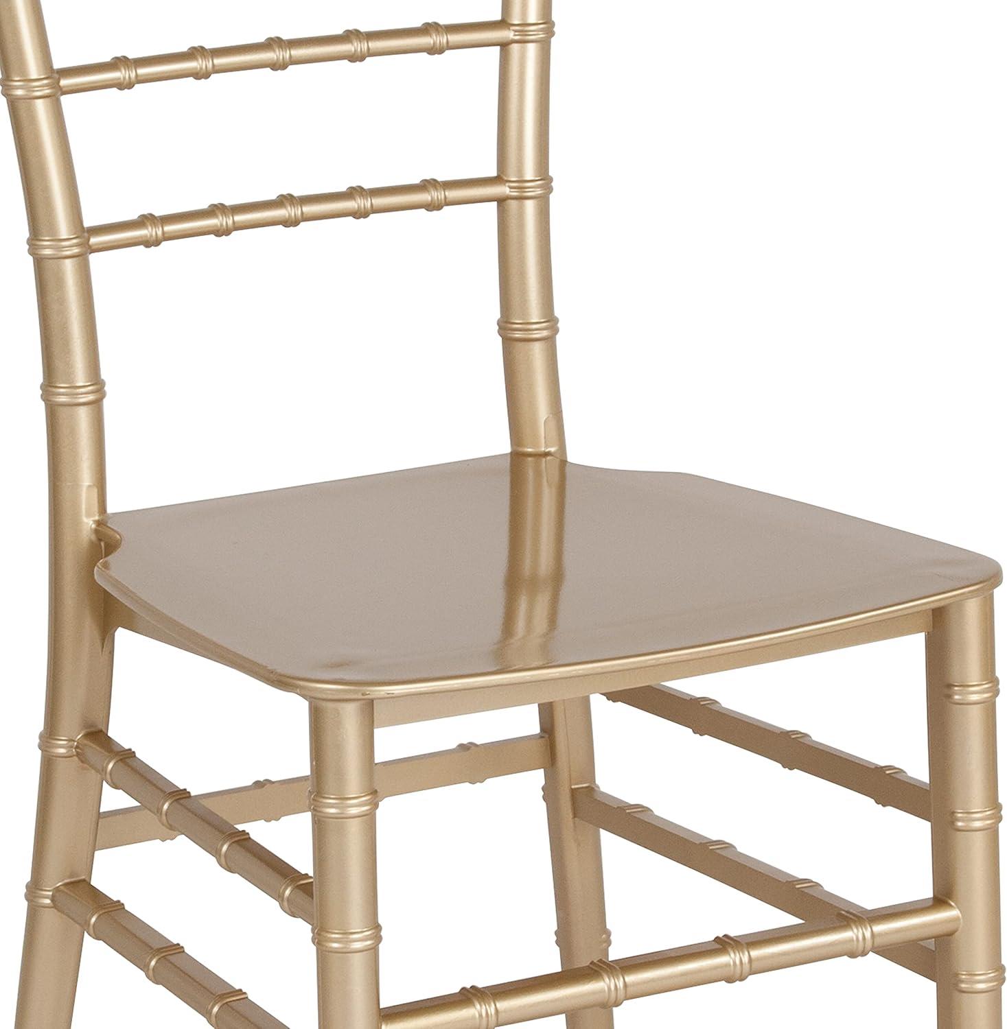 imageFlash Furniture 2 Pack HERCULES Series Gold Resin Stacking Chiavari ChairGold