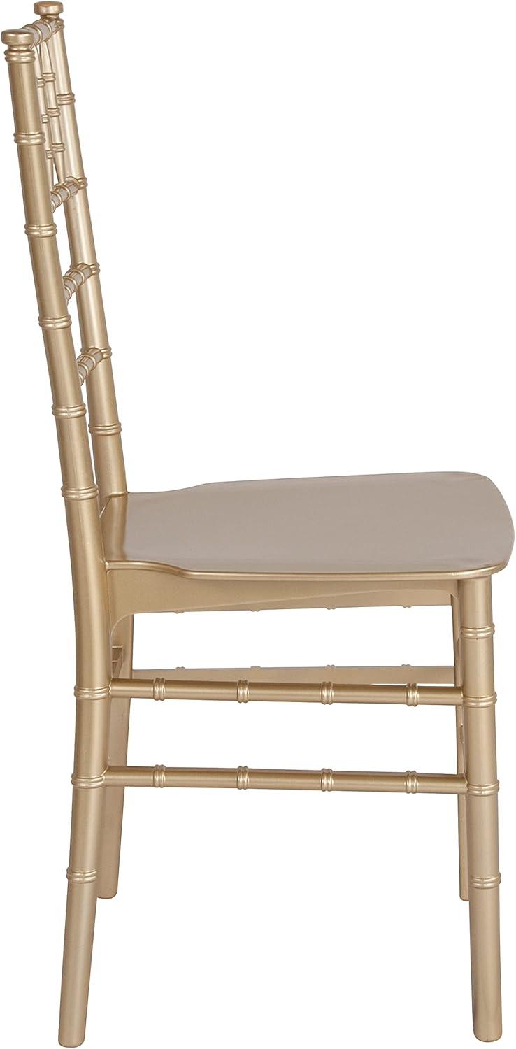imageFlash Furniture 2 Pack HERCULES Series Gold Resin Stacking Chiavari ChairGold