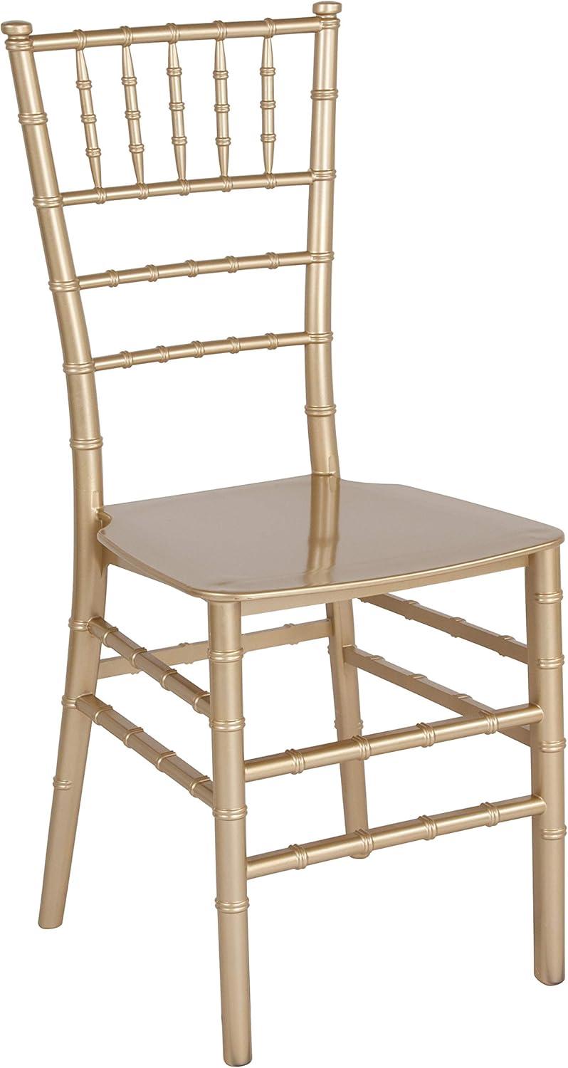 imageFlash Furniture 2 Pack HERCULES Series Gold Resin Stacking Chiavari ChairGold