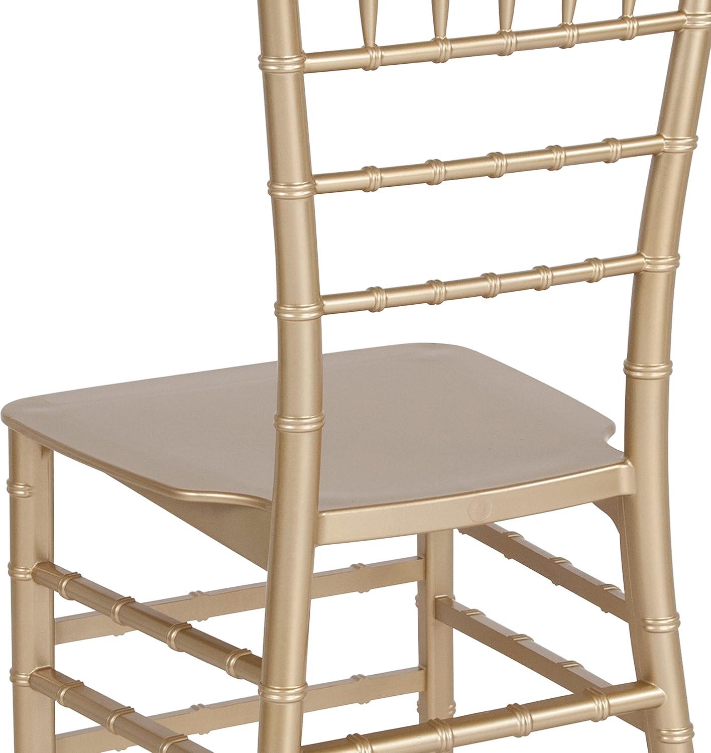 imageFlash Furniture 2 Pack HERCULES Series Gold Resin Stacking Chiavari ChairGold
