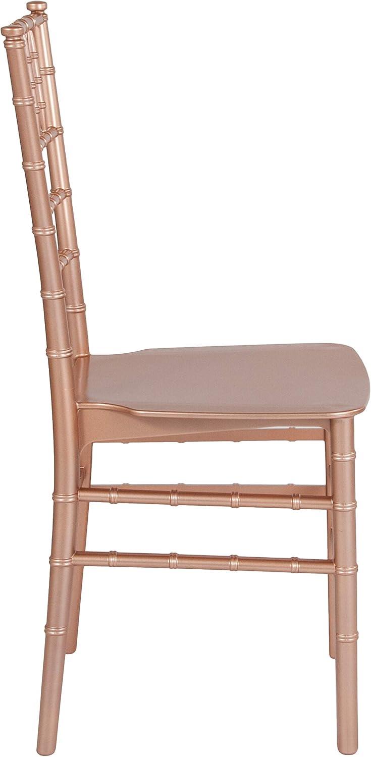 imageFlash Furniture 2 Pack HERCULES Series Gold Resin Stacking Chiavari ChairRose Gold
