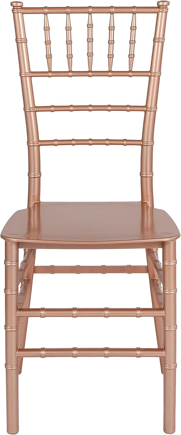 imageFlash Furniture 2 Pack HERCULES Series Gold Resin Stacking Chiavari ChairRose Gold