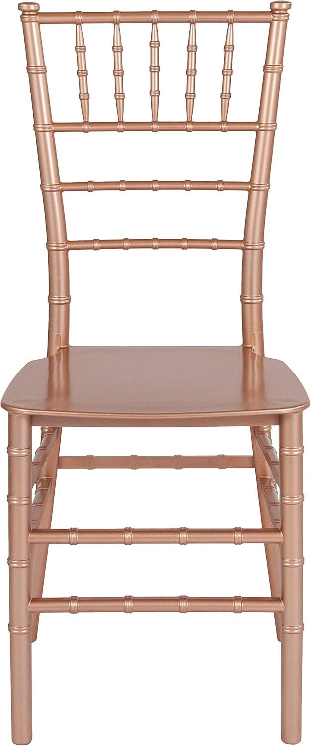 imageFlash Furniture 2 Pack HERCULES Series Gold Resin Stacking Chiavari ChairRose Gold