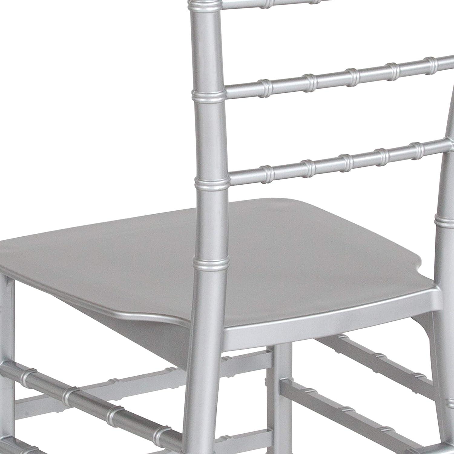 imageFlash Furniture 2 Pack HERCULES Series Gold Resin Stacking Chiavari ChairSilver
