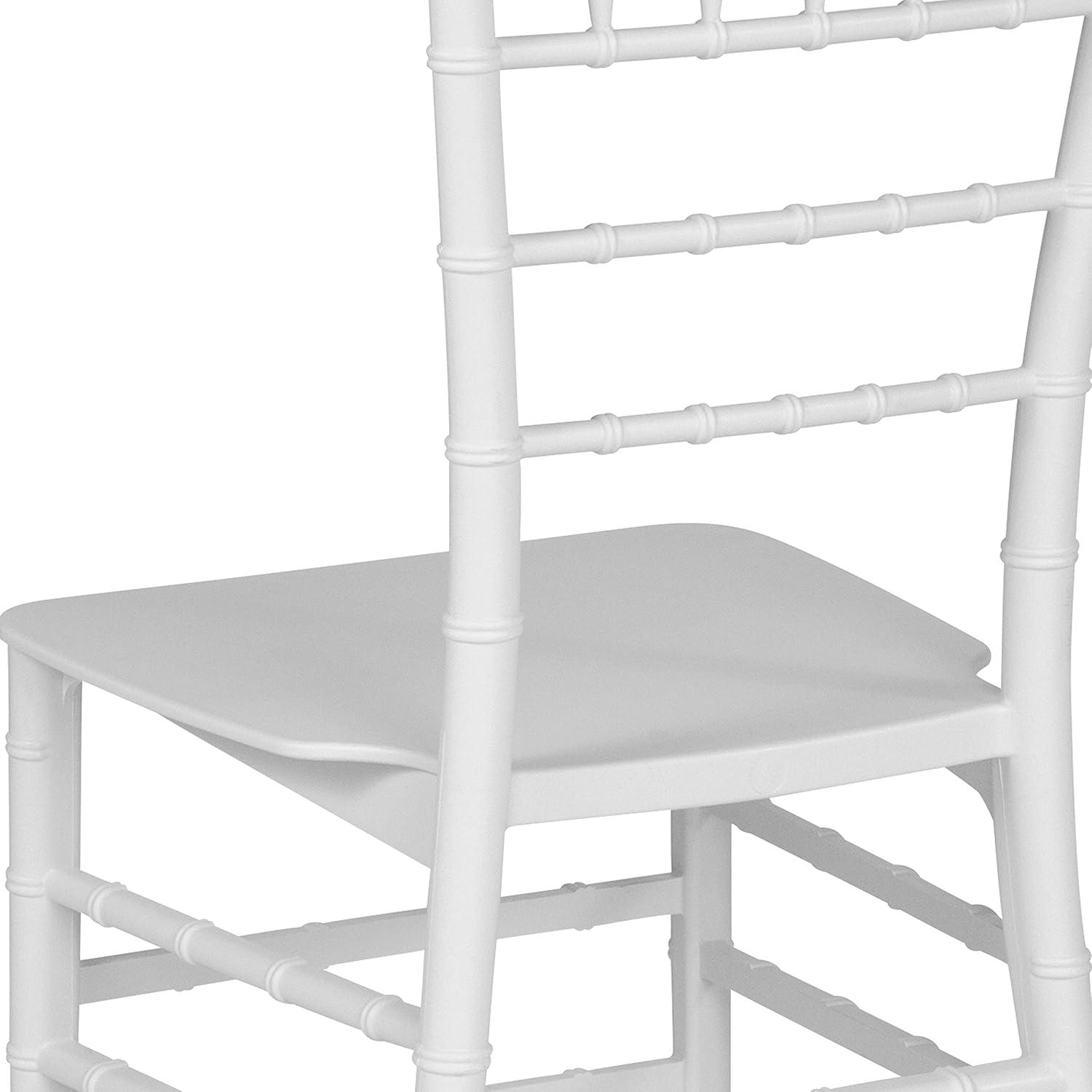 imageFlash Furniture 2 Pack HERCULES Series Gold Resin Stacking Chiavari ChairWhite