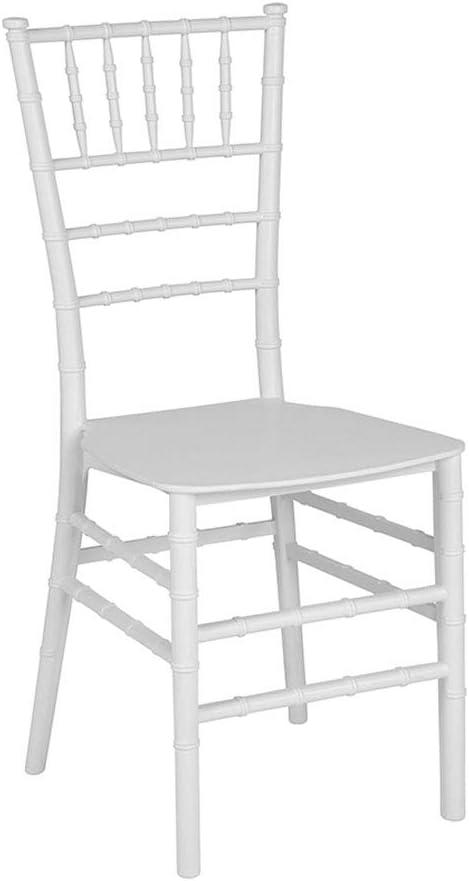 imageFlash Furniture 2 Pack HERCULES Series Gold Resin Stacking Chiavari ChairWhite