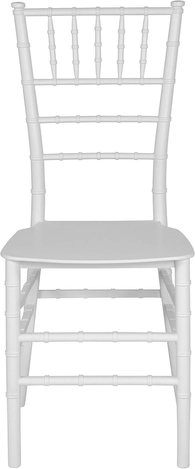 imageFlash Furniture 2 Pack HERCULES Series Gold Resin Stacking Chiavari ChairWhite