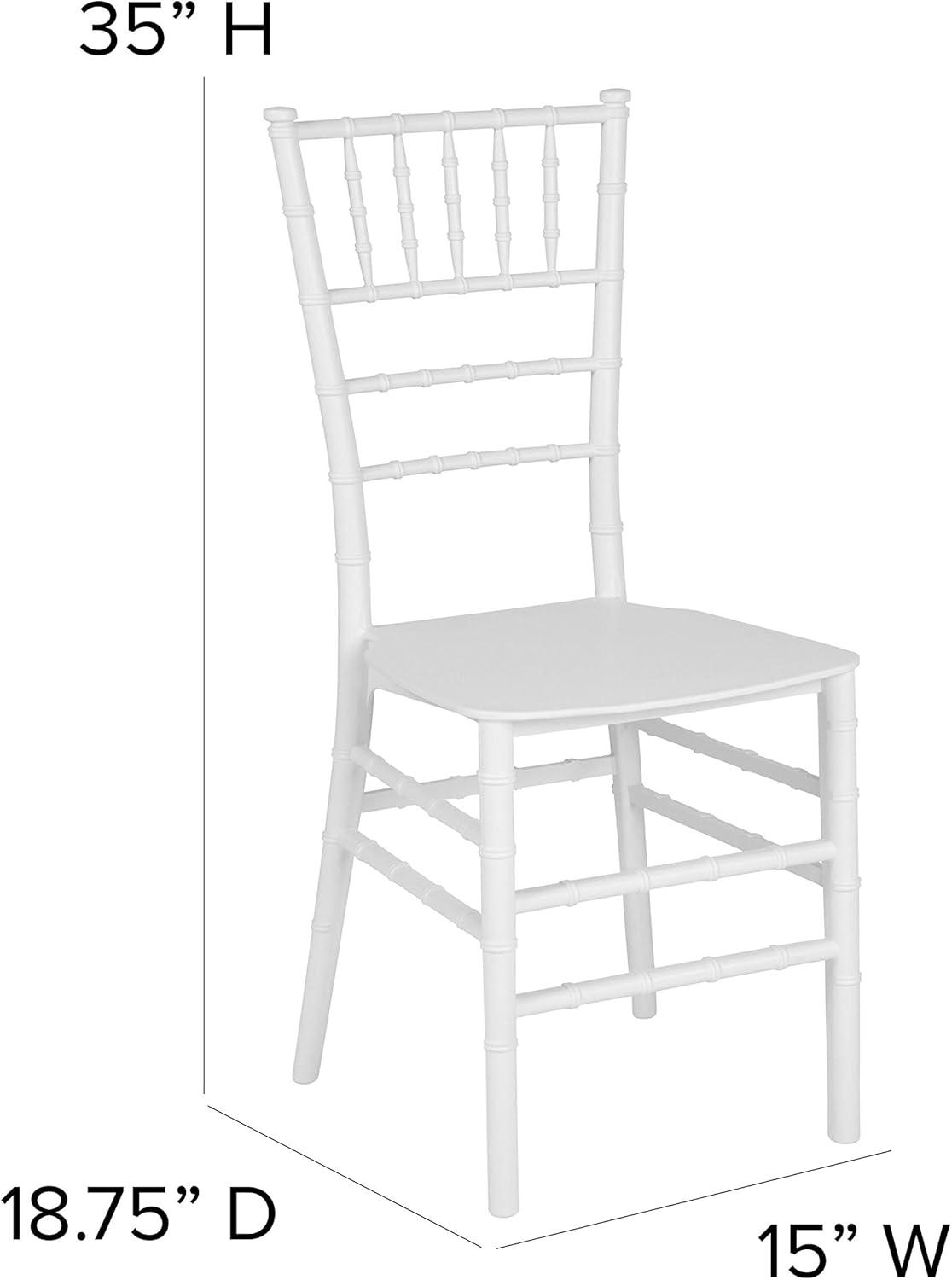 imageFlash Furniture 2 Pack HERCULES Series Gold Resin Stacking Chiavari ChairWhite