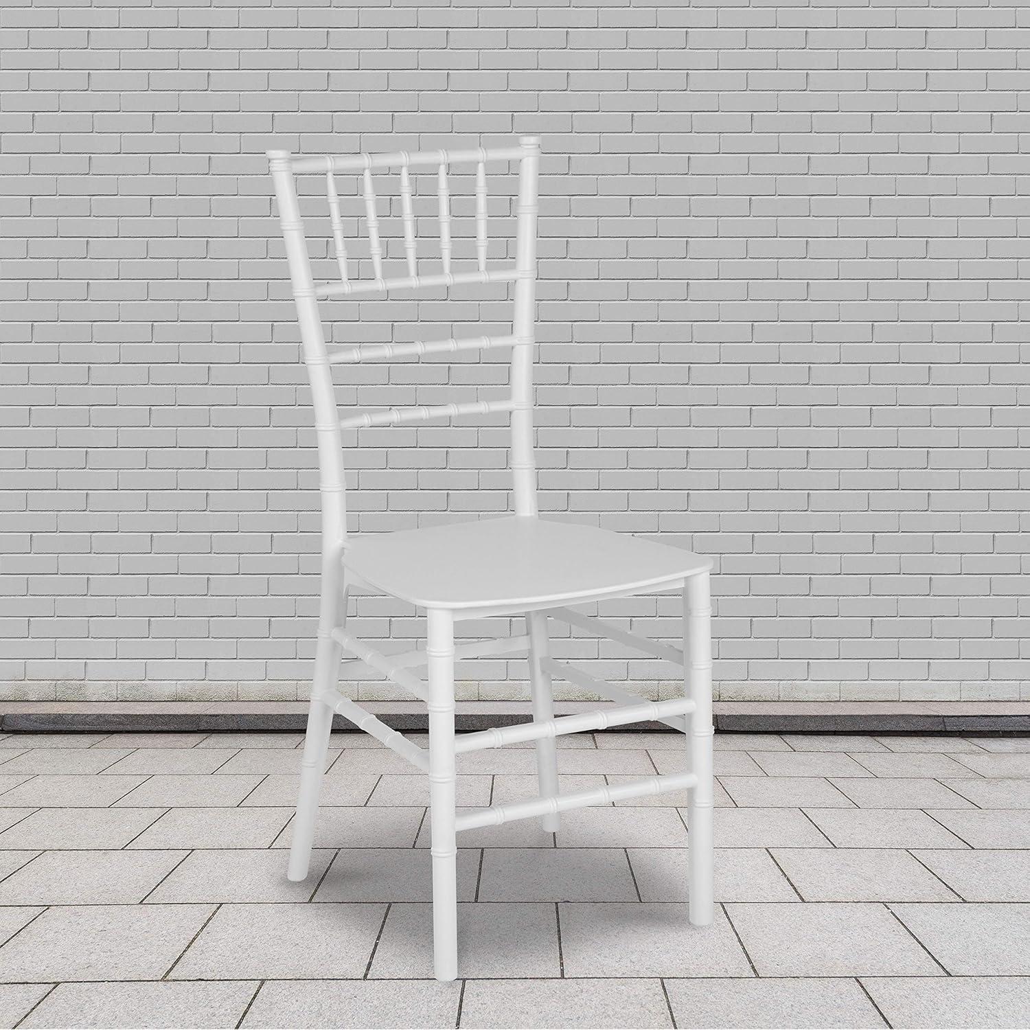 imageFlash Furniture 2 Pack HERCULES Series Gold Resin Stacking Chiavari ChairWhite