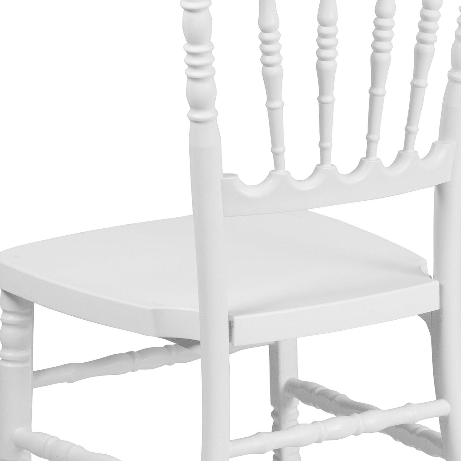 imageFlash Furniture 2 Pack HERCULES Series White Resin Stacking Napoleon ChairWhite