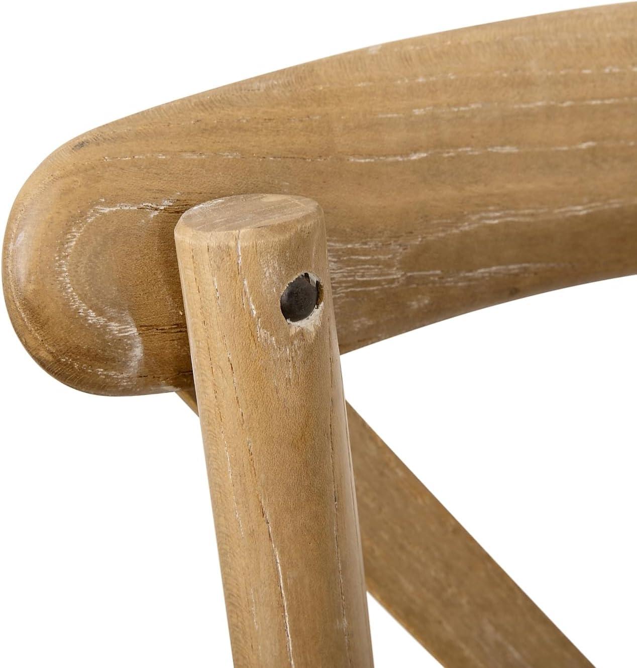 imageFlash Furniture 2Pack Advantage Commercial XBack Chairs with Solid Elm Wood One Piece Frame in Medium Natural with White GrainMedium Natural White Grain