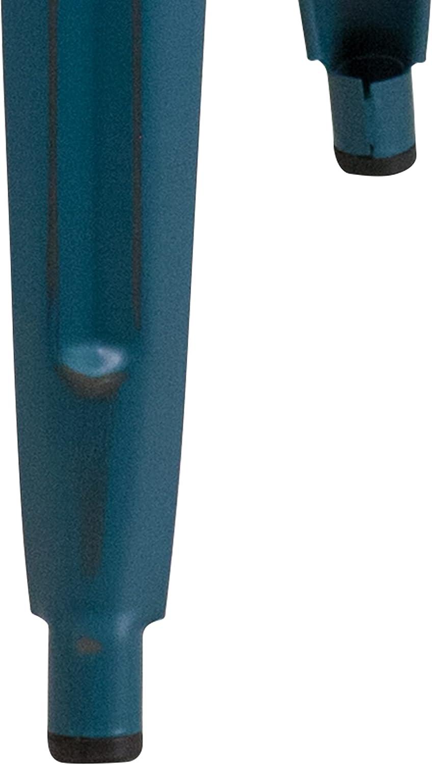 imageFlash Furniture 30quotH Commercial Modern Metal Backless Barstool IndoorOutdoor Industrial Square Stacking Bar Stool for Patio BarsRestaurants BlackDistressed Antique Blue