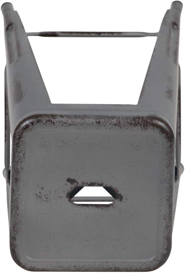 imageFlash Furniture 30quotH Commercial Modern Metal Backless Barstool IndoorOutdoor Industrial Square Stacking Bar Stool for Patio BarsRestaurants BlackSilver Gray